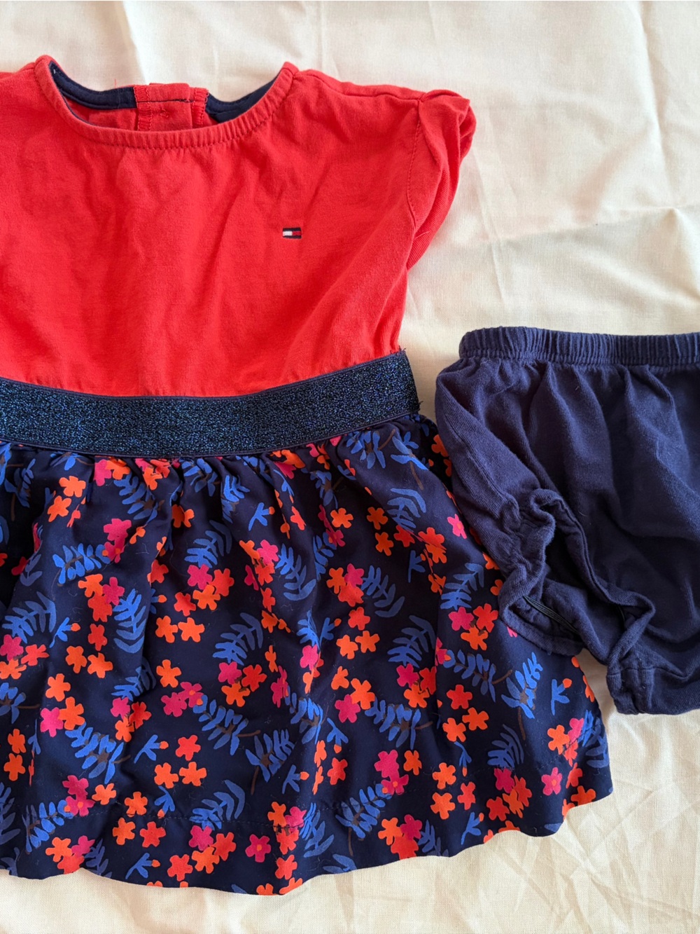 Tommy Hilfiger Red and Navy Floral Dress